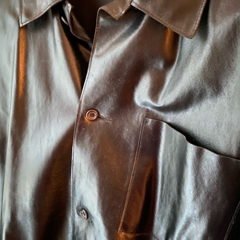 Nicole Fahri Men’s Leather Shirt Jacket